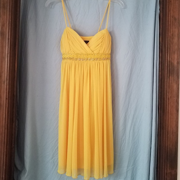 yellow dinner dress